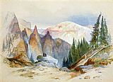 Tower Falls and Sulphur Mountain,Yellowstone by Thomas Moran